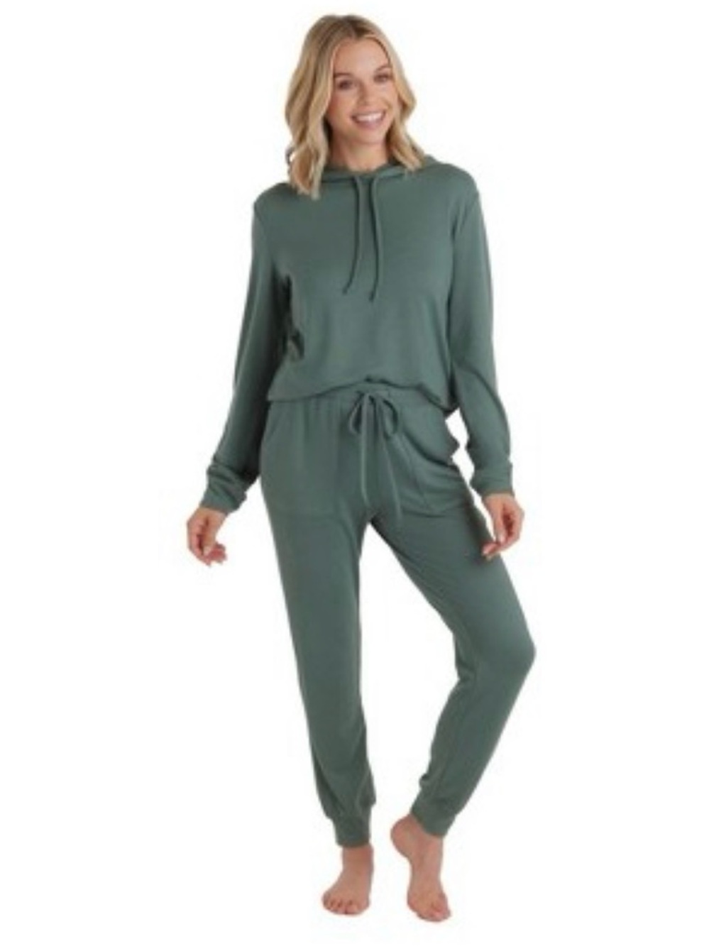 Softies Ultra Dream Hooded Dusty Green Jogger Set XL NWT